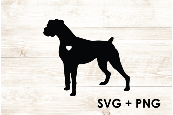 Boxer Dog Silhouette Shape Outline SVG