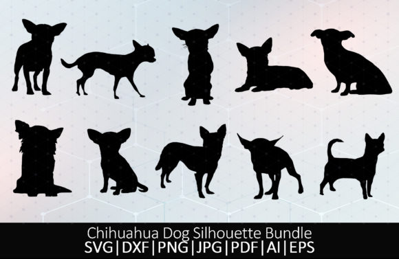 Chihuahua Silhouette Dog Bundle