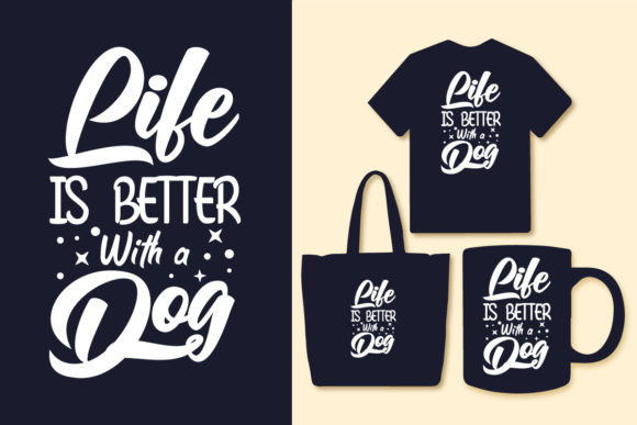 Dog Typography Quotes SVG Design