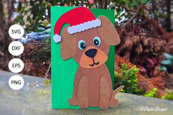 Santa Dog Card Envelope – SVG