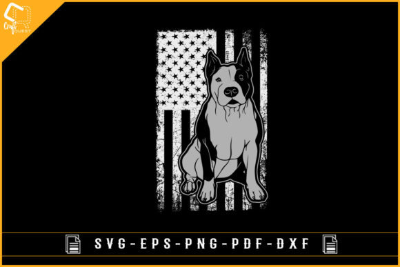 USA Flag with Pitbull Dog Sublimation Design Review